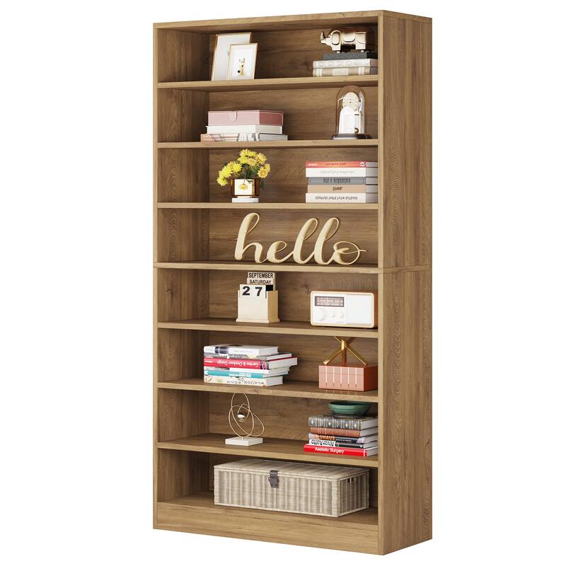 Large Bookcase, Open Display Shelf, Storage Cabinet Organizer Bookshelf for Living Room, Home Office, Library, Bedroom
