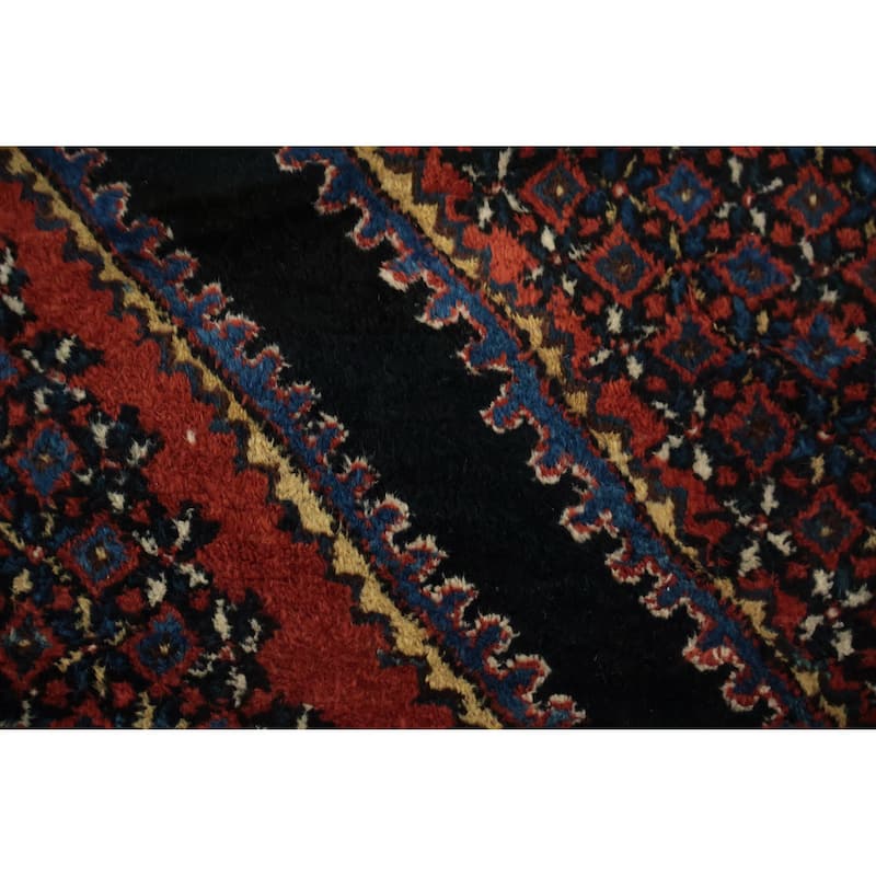 Hand Knotted Oriental 100% Wool Carpet Traditional Geometric Oranges & Rust Afshar Area Rug - 5' 5'' X 4' 3''