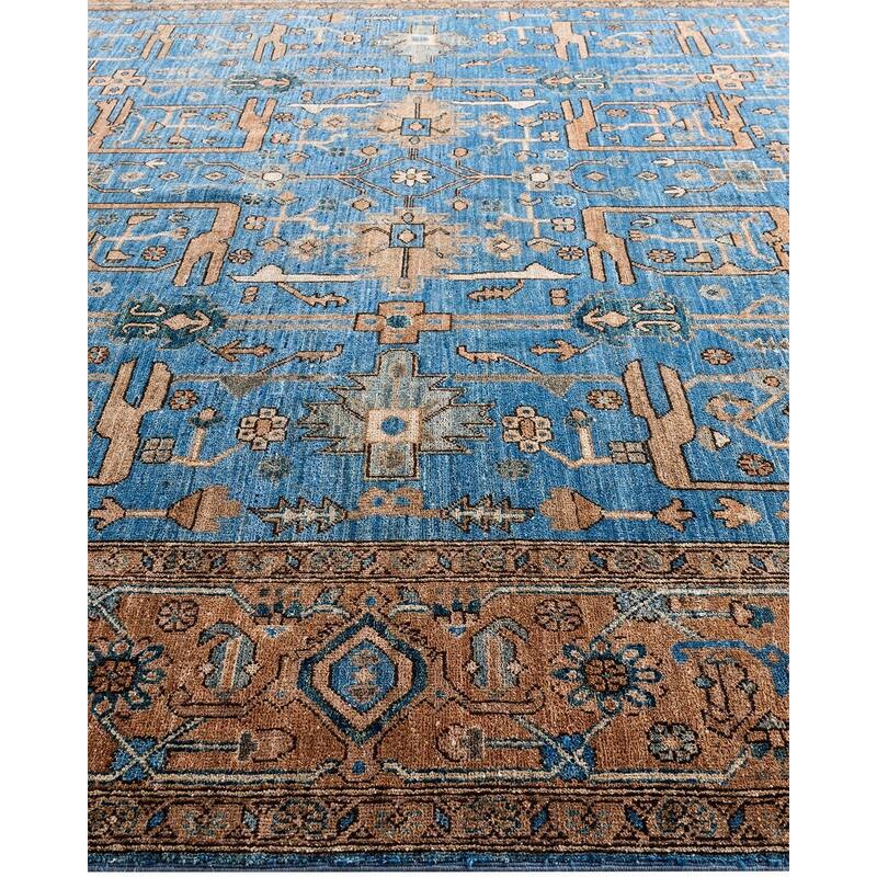 Serapi One-of-a-Kind Hand-Knotted Area Rug - Light Blue, 8' 0" x 10' 0" - 8' 0" x 10' 0"