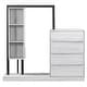 preview thumbnail 17 of 33, Modern Wardrobe Closet with Drawers Shelves and Cabinets Storage Organizer - 55.30"L