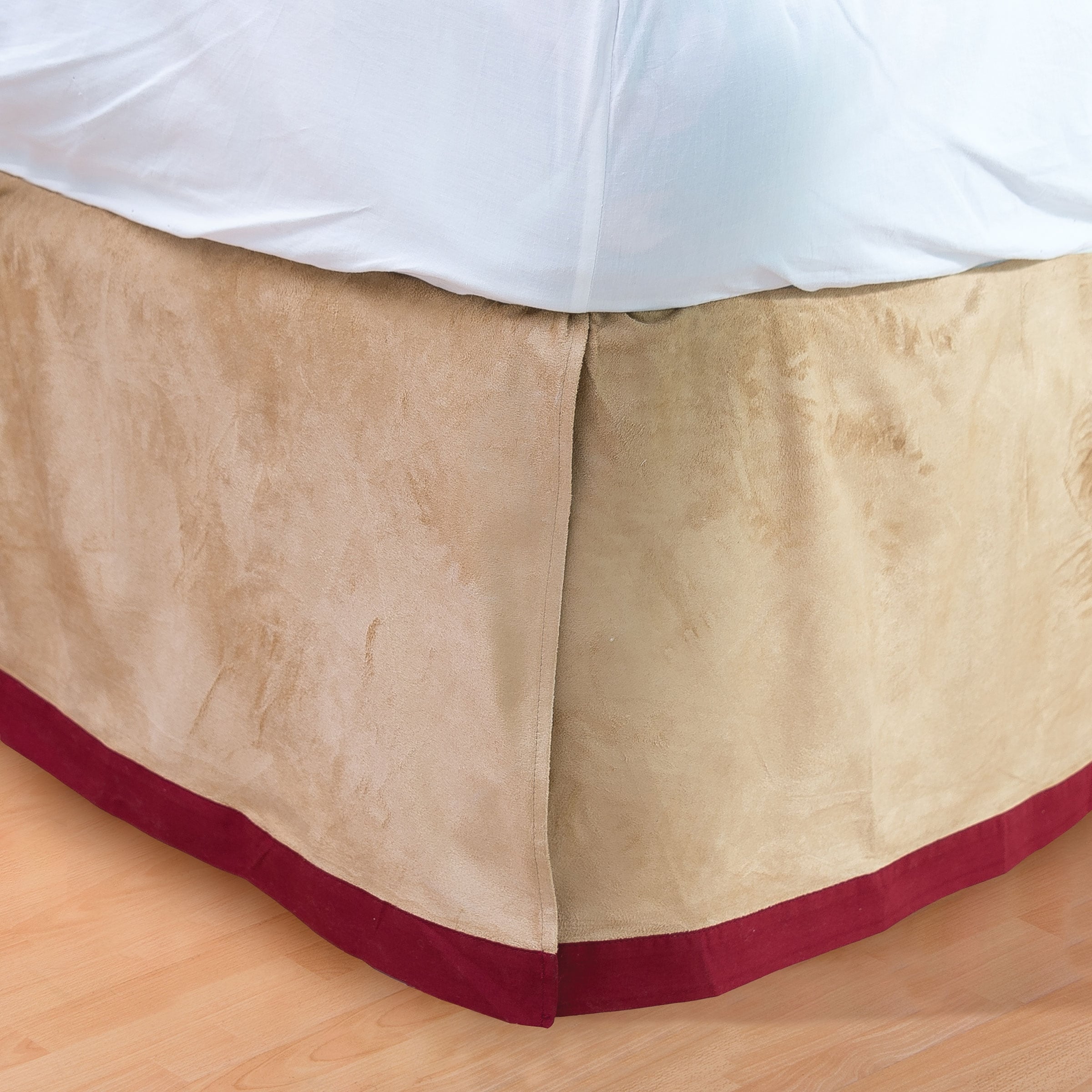 Faux suede outlet bed skirt