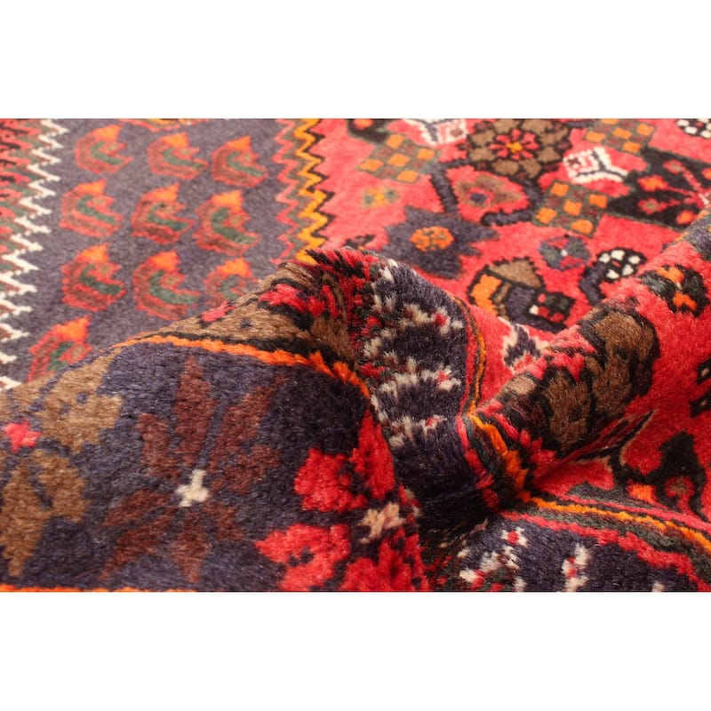 ECARPETGALLERY Hand-knotted Andelz Red Wool Rug - 4'3 x 6'10