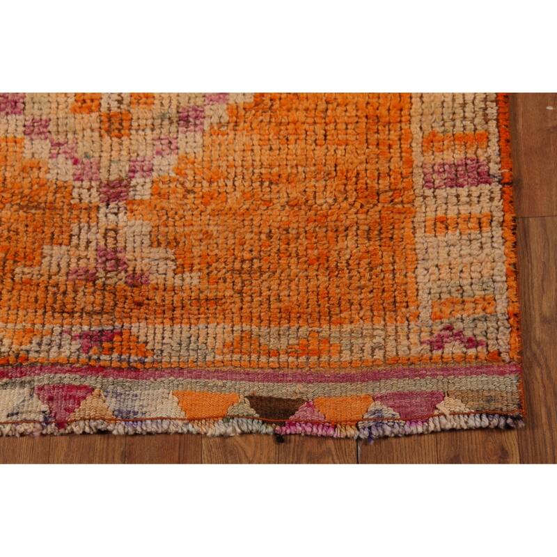 Anatolian Turkish Vintage Runner Rug Hand-Knotted Wool Carpet - 2'11"x 12'3"