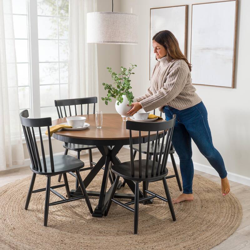Bush Furniture Windsor High Back Spindle Dining Chairs - Set of 2