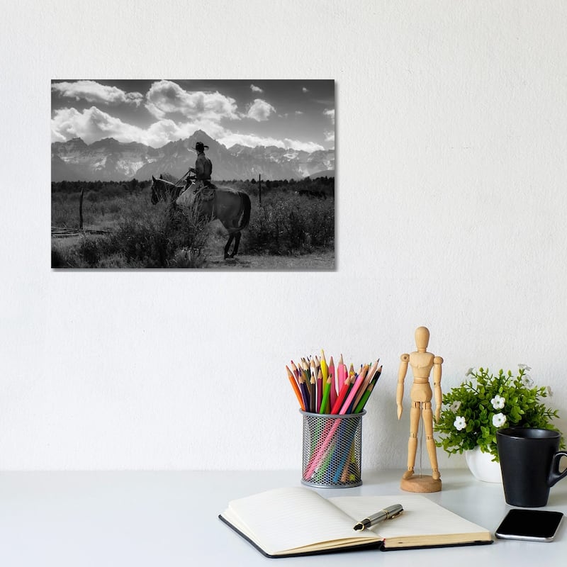 iCanvas "Lone Cowboy, San Juan Mountains, Rocky Mountains, Colorado" by Panoramic Images Canvas Print - 8x12x0.75