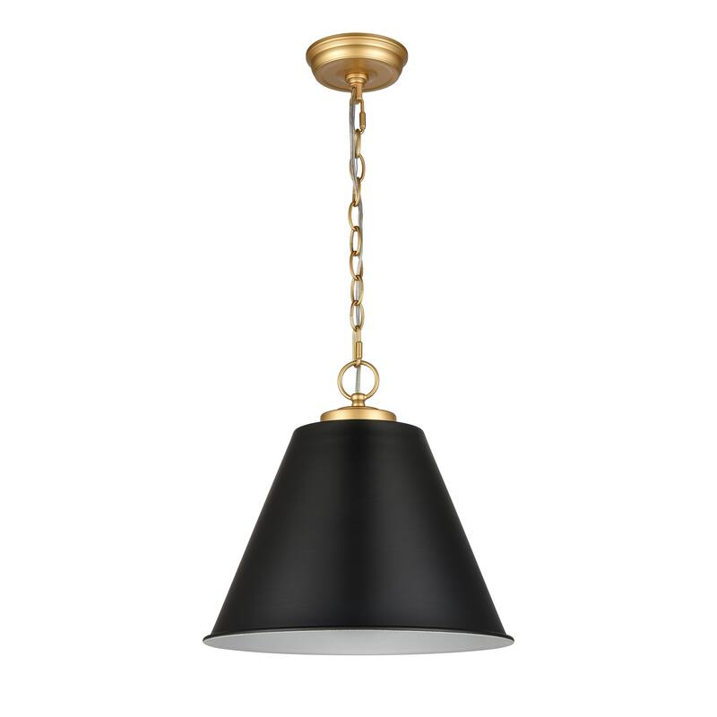 Elk Home Vellus Matte Black With Black Metal Shade 3 Light Pendant