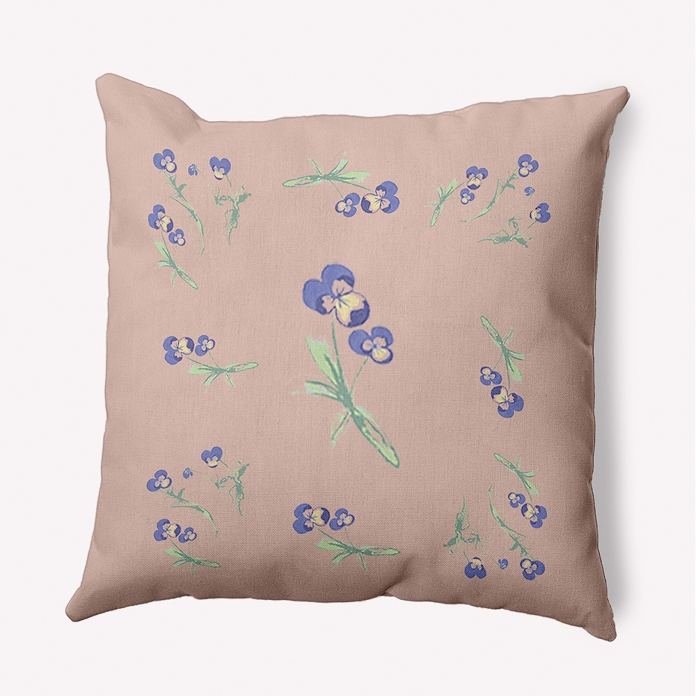 Violets Scattered Decorative Throw Pillow