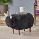 preview thumbnail 14 of 16, Pearcy Faux Fur Sheep Ottoman by Christopher Knight Home - 26.75" L x 17.50" W x 18.00" H