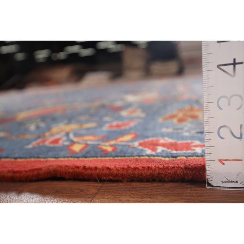 Animals Design Blue Ziegler Oriental Area Rug Handmade Wool Carpet - 8'3"x 11'7"