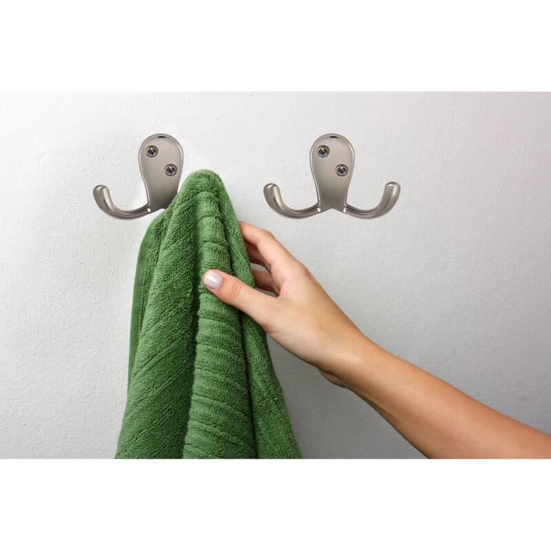 Design House Double Robe Hook - 5 Pack