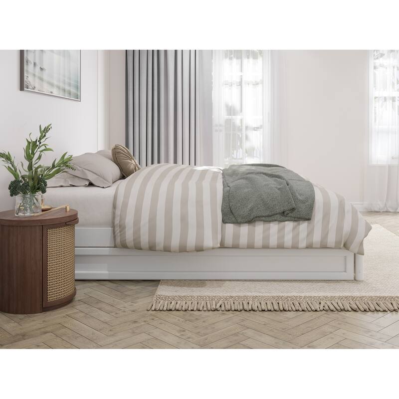 Barcelona Panel Platform Bed with Twin XL Trundle