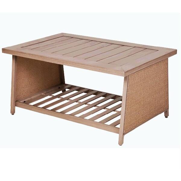 Moda Stylish Aluminum Patio Chat Table With Faux Wood Top Overstock Moda Stylish Aluminum Patio Chat Table With Faux Wood Top Overstock