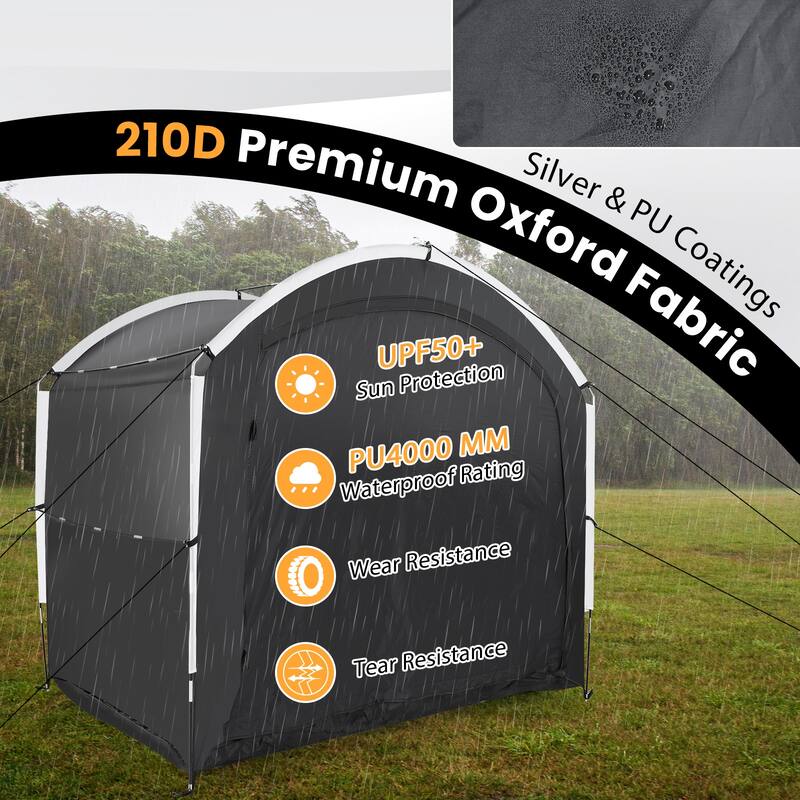 Gymax Bike Storage Tent w/ Window Floor Portable Garage Shed for 5