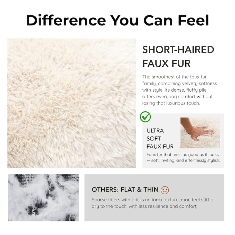 Furniture of America Neyra Modern 28-inch Faux Fur Accent Arm Chair