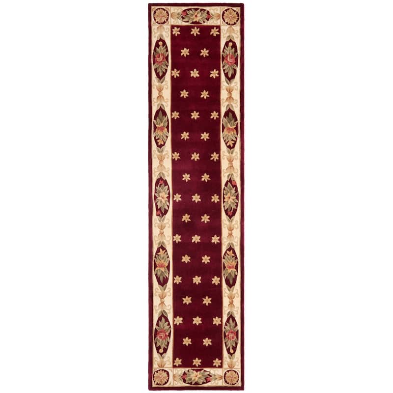 SAFAVIEH Handmade Naples Eeuwkje Traditional Oriental Wool Rug - 2' 3" x 10' - Red - Runner