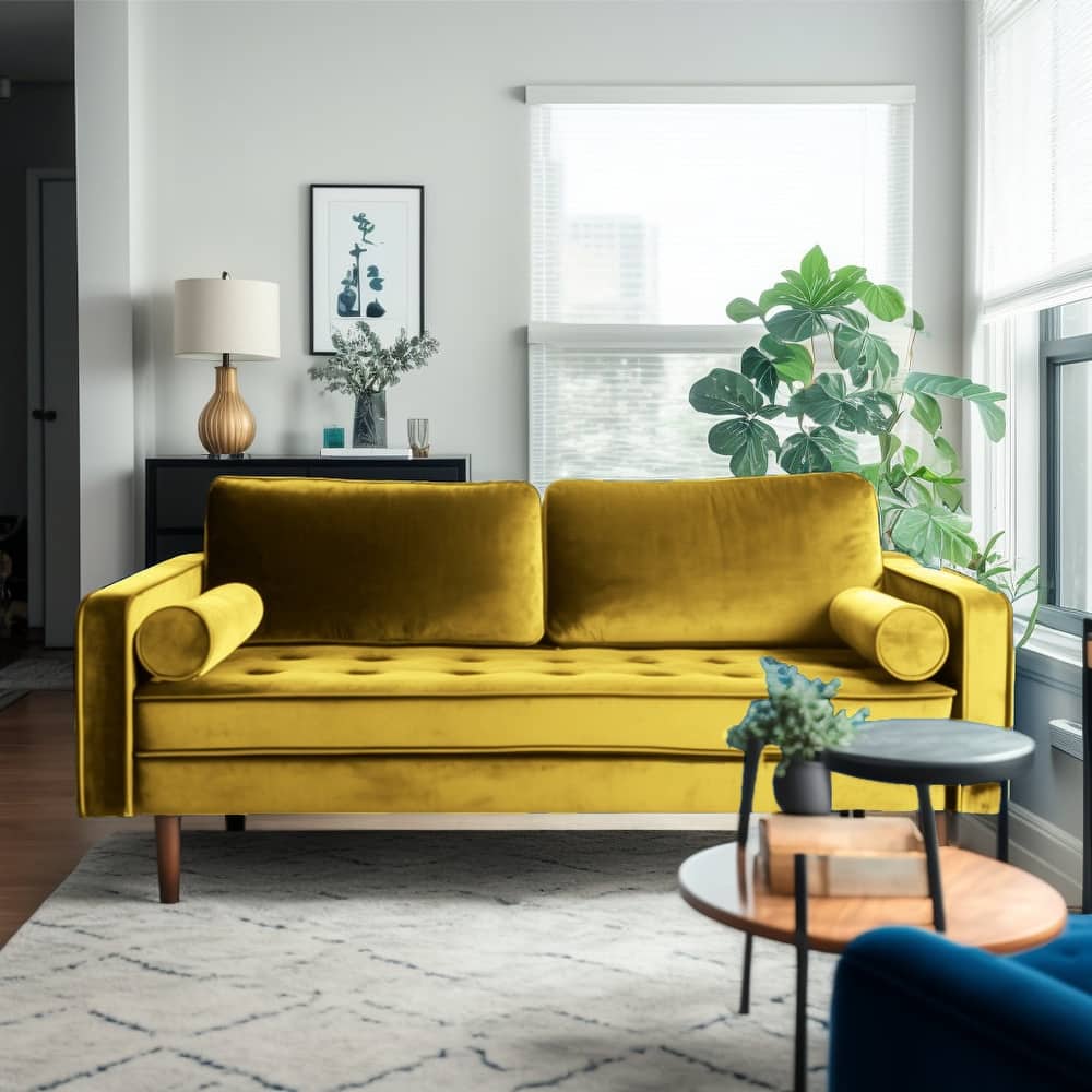 Lando 70" Velvet Square Arm Sofa