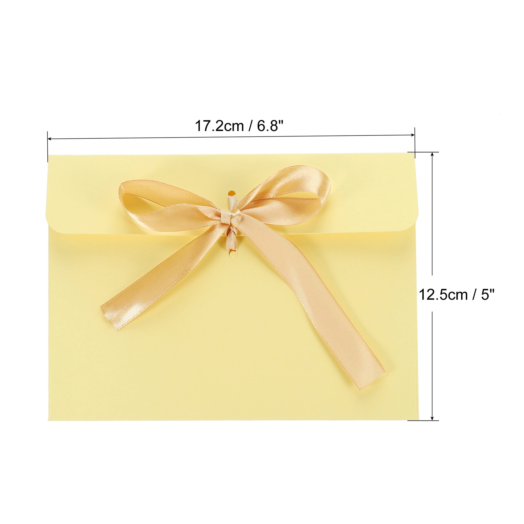 25pcs Invitation Envelopes w Ribbon for Business Wedding Greeting Card - 12.5cm