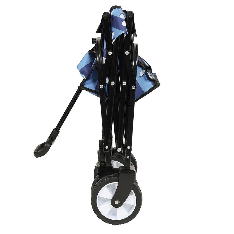 Colorful Collapsible Utility Wagon Cart with Strapping System - 225 lb Capacity