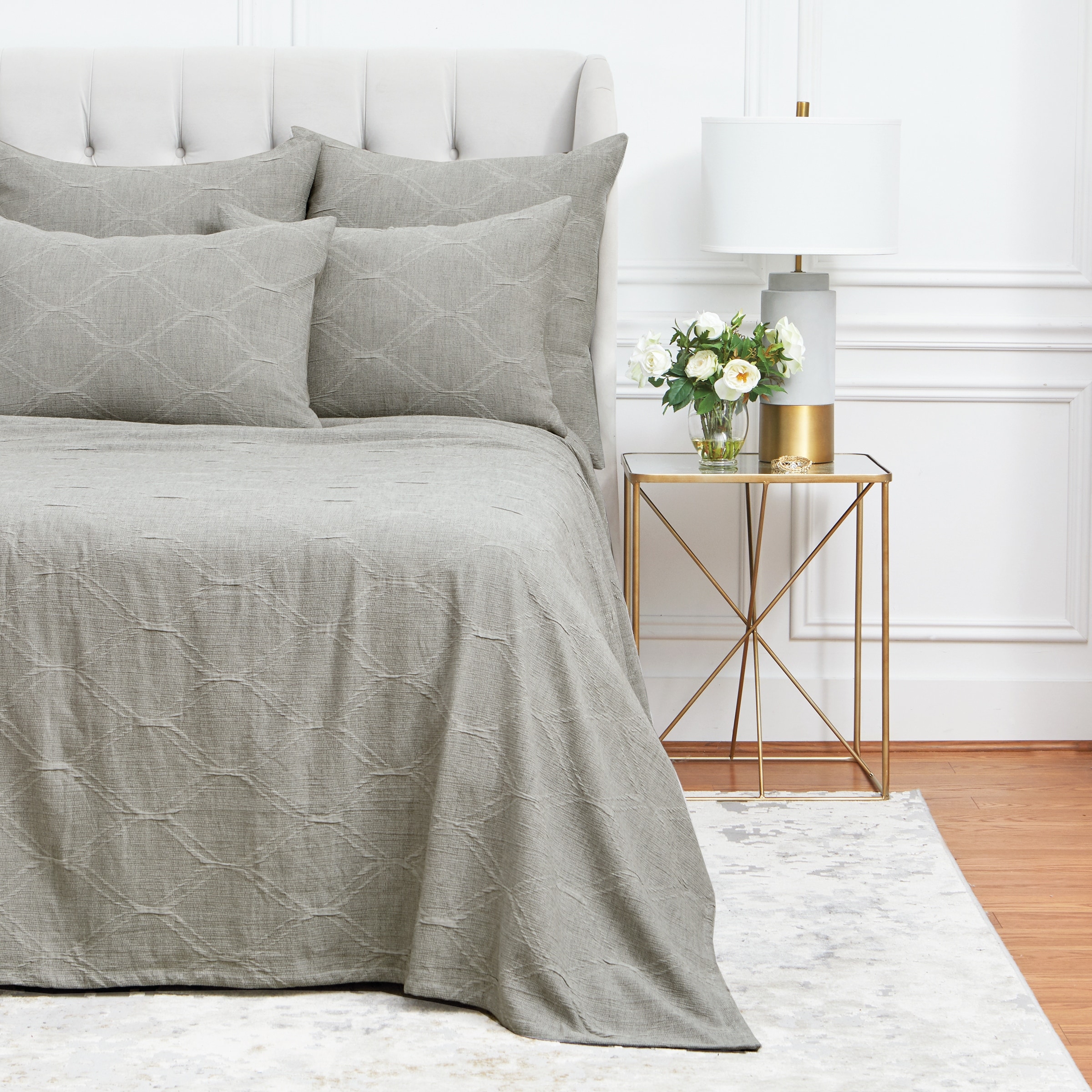 Elaine Stone Matelass King Bed Quilt