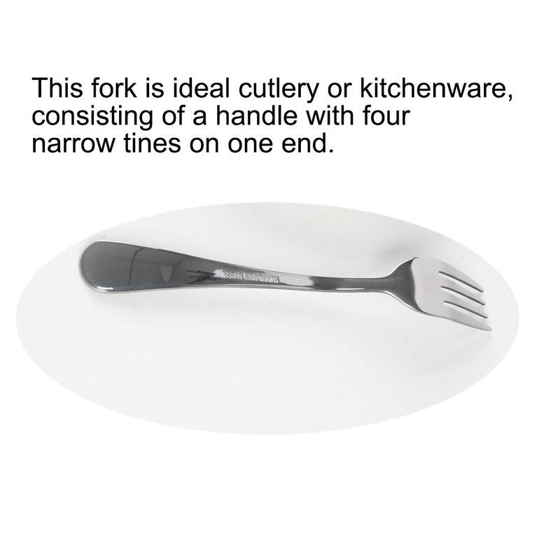 Home Restaurant Stainless Steel Utensil Fruit Dessert Fork 20cm Long 5pcs - Silver Tone