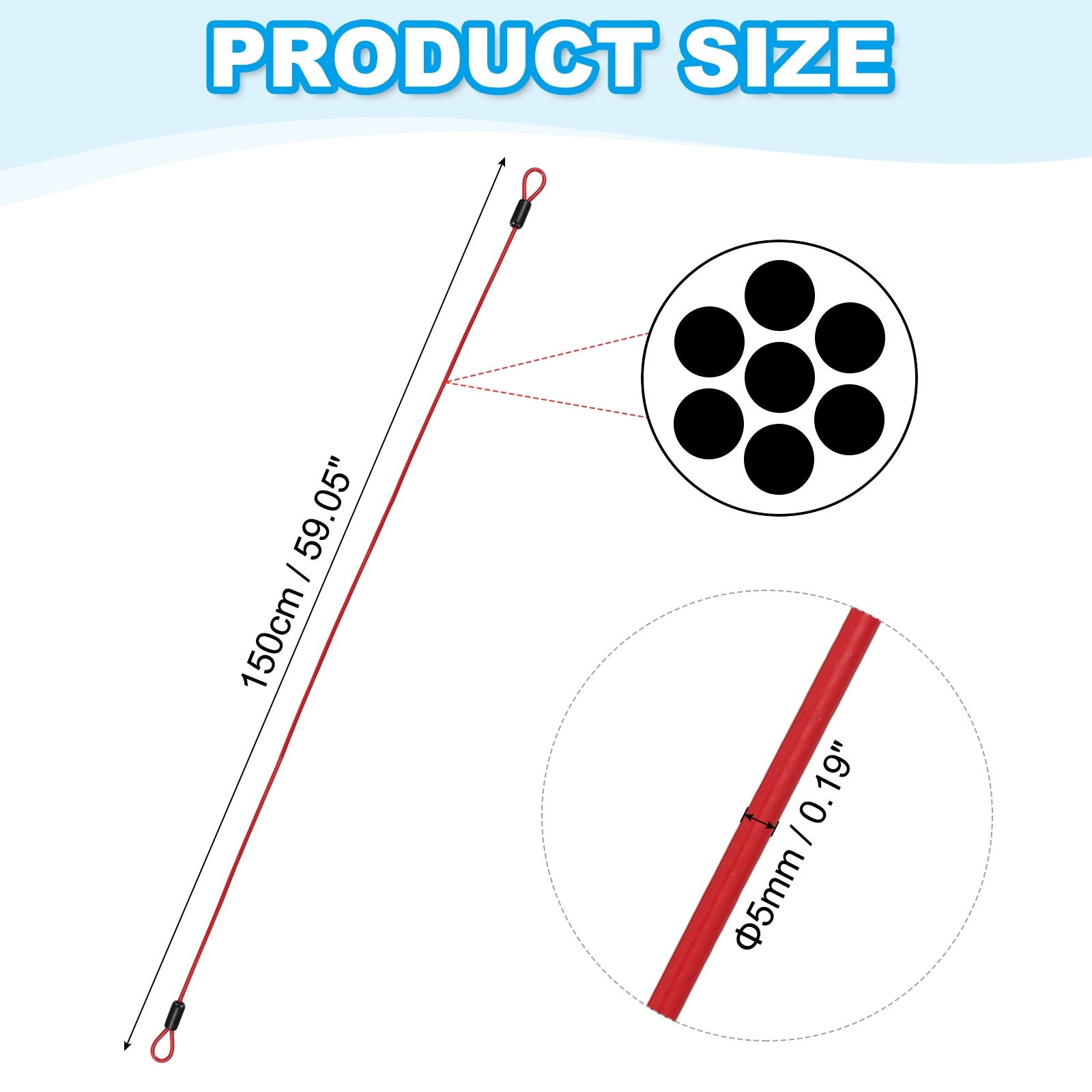 Vinyl Coated Stainless Steel Cable with Loops