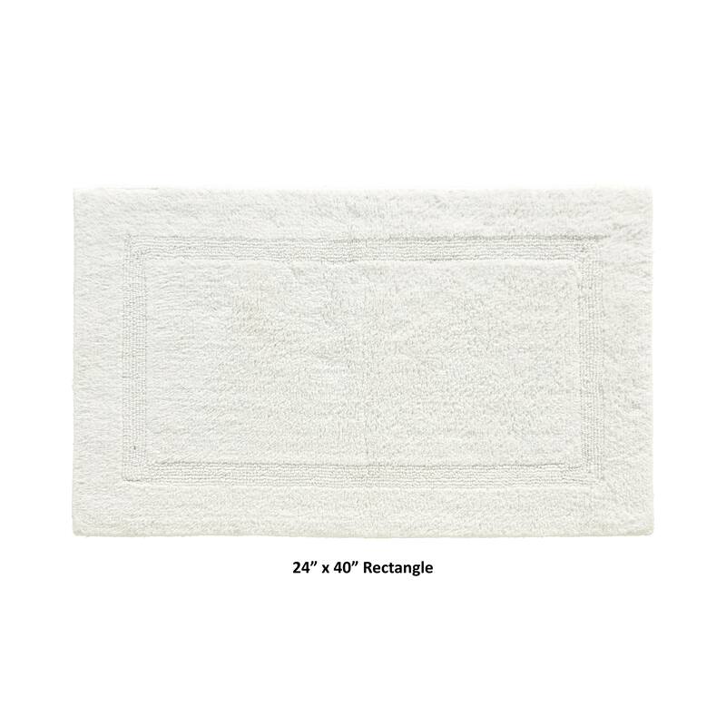 Better Trends Bath Rugs 100% Cotton Reversible Highly Water Absorbent Bathroom Rug for Shower, Sink, Bath Mats - Lux Collection