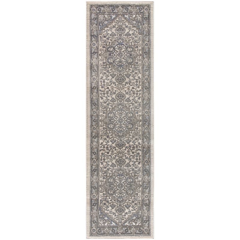 Nourison Quarry Indoor only Persian Area Rug. - 2' 2" x 7' 6" - Ivory/Blue