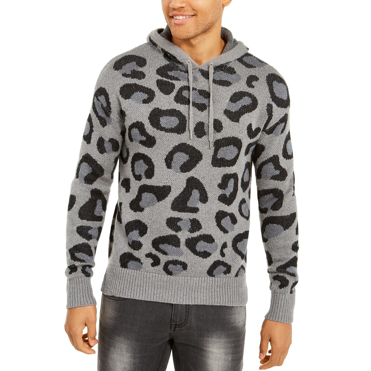 leopard sweater mens