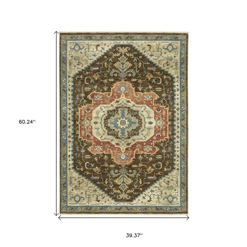 HomeRootsOriental Traditional Rectangle Area Rug