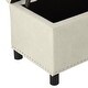 preview thumbnail 5 of 13, Adeco Deluxe Beige Linen Storage Ottoman Bench with Nailhead Trim
