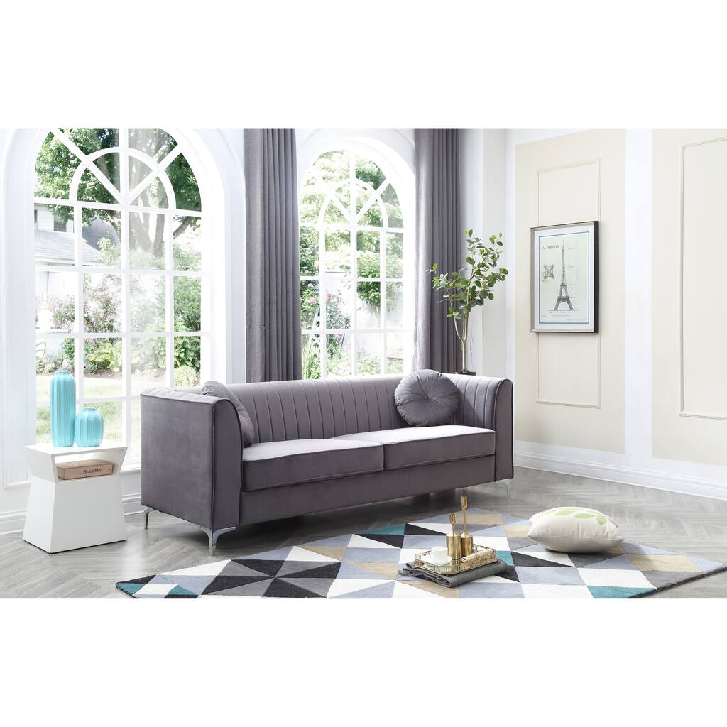 G790A-S Gray Velvet Sofa