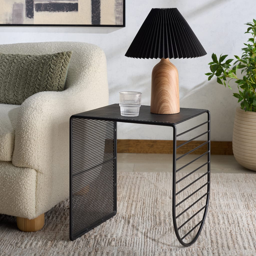 SAFAVIEH Couture Viktoria Metal Accent Table, Fully Assembled - 18"W x 16"D x 20"H