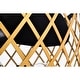 preview thumbnail 13 of 15, Annas 25 Inch Matte Black and Gold cage Finish Ceiling Lighted Fandelire with Remote