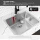 preview thumbnail 8 of 14, STYLISH 20.5 inch Single Bowl Undermount and Drop-in Stainless Steel Kitchen Sink - 20.5" x 18" x 9"