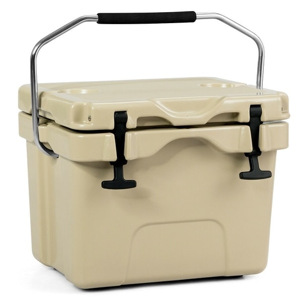 16 Quart Portable Ice Cooler with 24 Cans. Opens flyout.