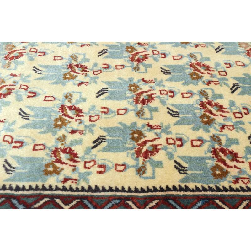 ECARPETGALLERY Hand-knotted Kayseri Vintage Cream Wool Rug - 5'5 x 7'7