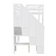 preview thumbnail 39 of 37, Twin Size All-in-One Loft Bed with Double Desk and Shelves, Storage Staircase, Guardrails, Wood Slat Support for Bedroom Dorm