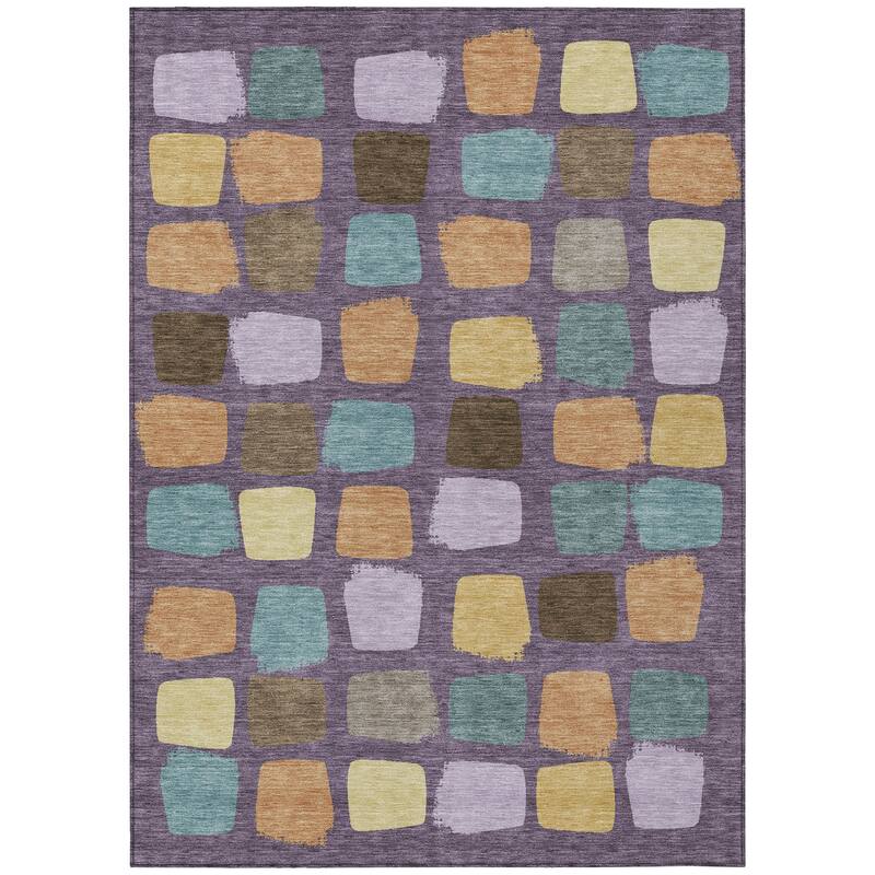 Machine Washable Indoor/ Outdoor Casual Hoppy Chantille Rug