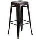 preview thumbnail 21 of 42, Backless Metal Indoor/Outdoor Square Barstool (Set of 4)