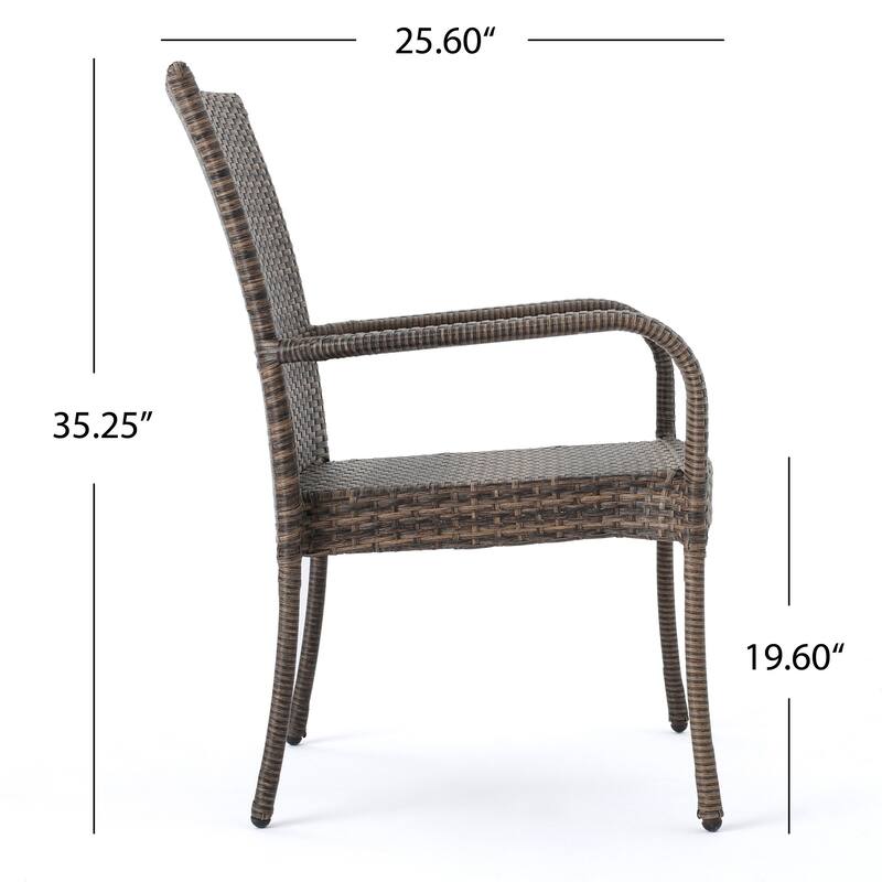 Christopher Knight Home Benhill Outdoor Contemporary Wicker Stacking Chairs (Set of 2)