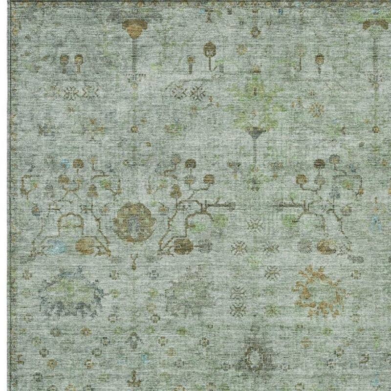 HomeRoots Floral Traditional Rectangle Outdoor Rug
