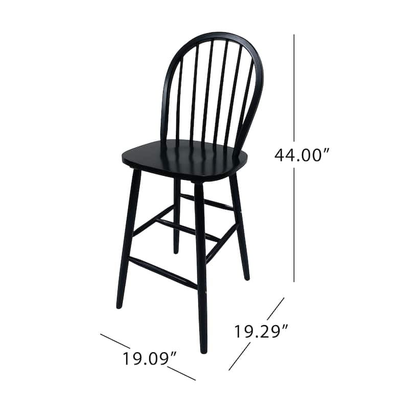 Tilbury Traditional Rubberwood Spindle Bar Stools (Set of 2) by Christopher Knight Home