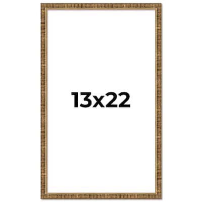 13x22 Frame Gold Kingsley Distressed Solid Wood Picture Frame Width
