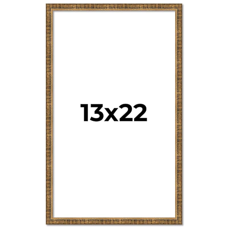 13x22 Frame Gold Solid Wood Picture Frame - Complete Modern Photo