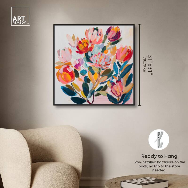 Contemporary Flora II Canvas by Art Remedy