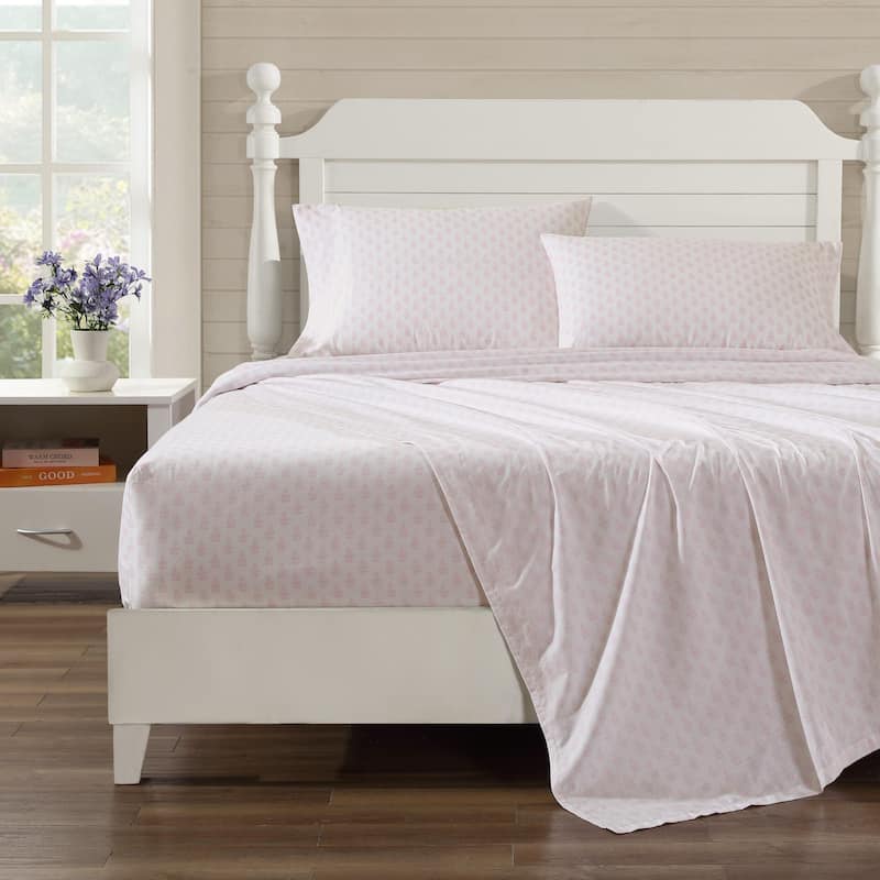 Laura Ashley Printed Cotton Percale Sheet Set