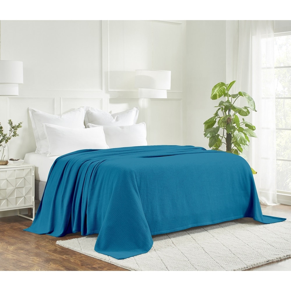 Superior Waffle Weave Honeycomb Knit Soft Cotton Blanket