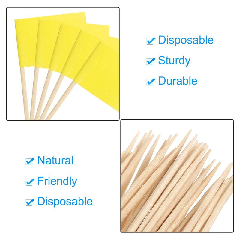 100 Pcs Flag Toothpicks Cheese Markers Colored Cake Toppers