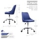 preview thumbnail 26 of 32, Porthos Home Jarvis Fabric Upholstered Office Chair with Chrome Base