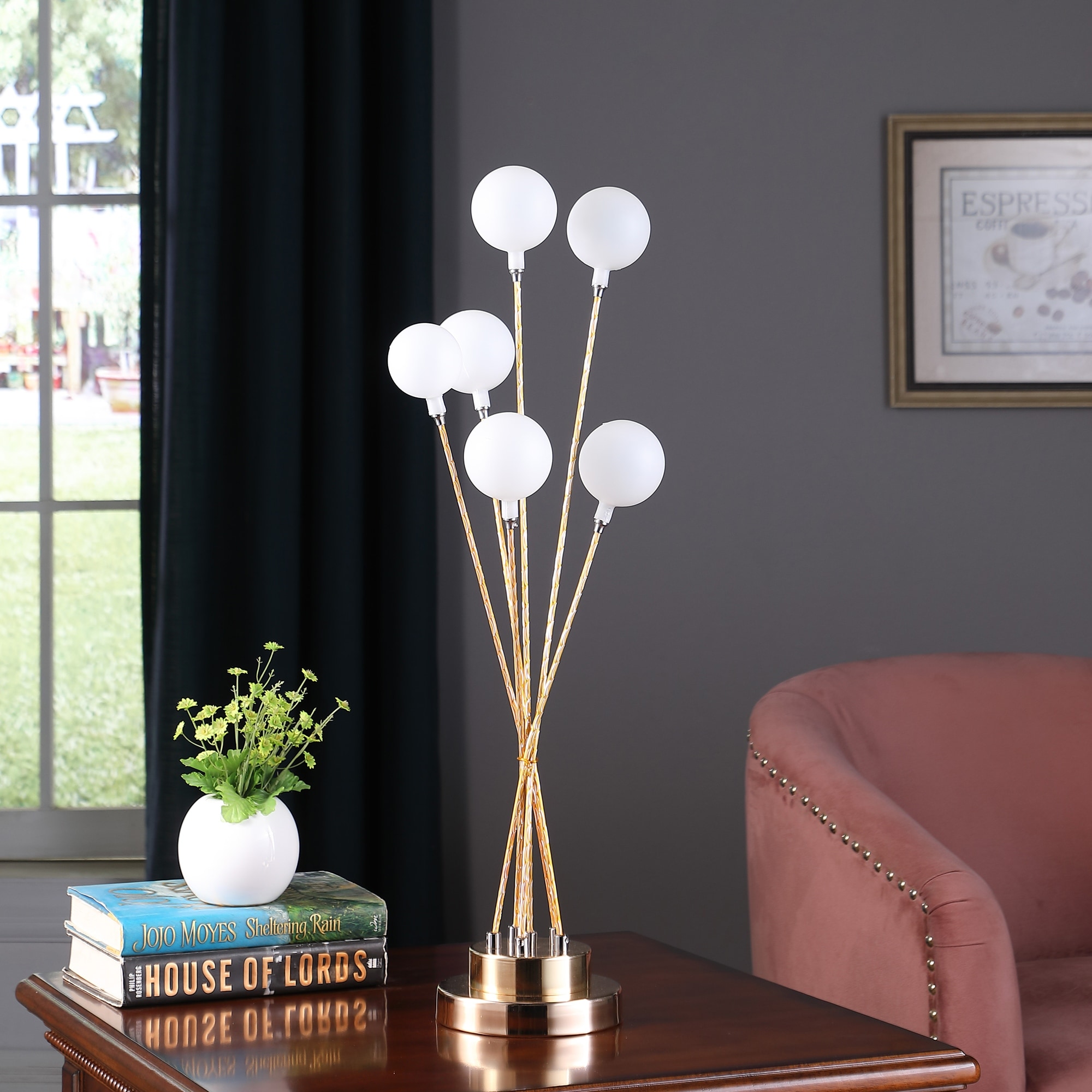 Acrylic and 2025 gold table lamp